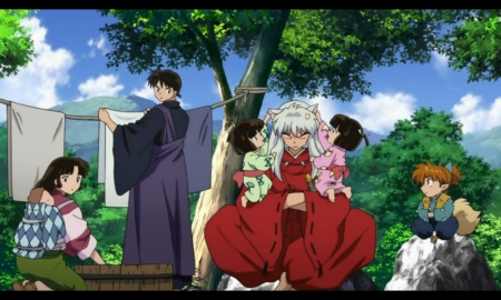 Funny Ears - female, scenery, scene, children, sango, child, white hair, animegirl, happy, silver hair, kid, hot, friend, baby, angry, cute, sexy, anime, kawaii, team, mad, guy, long hair, plant, silly, male, group, short hair, shippo, miroku, chibi, laundry, inuyasha, girl, scenic, lovely, sweet, tree, handsome, funny, black hair