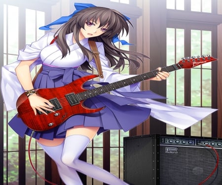 Girl's Band - guitar, girl, band, music, oriental, orginal