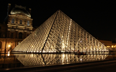 Lourve Pyramid, Paris - lourve, pyramid, paris, museum