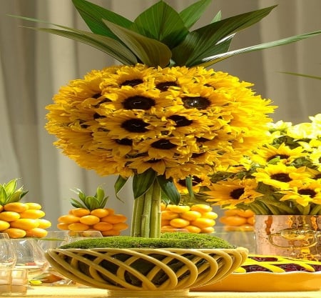 Yellow Flower - jaune, lumiere, bouquet, fleur