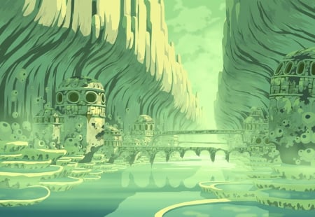 oban star racers - landscape, scenic, anime, oban star racers