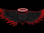 Black Hearted Angel Wings