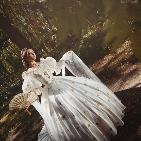 Kaiserin Elisabeth - white, gown, lady, model