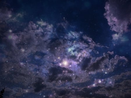 fabulous Nightsky - sky, night, stars, clouds