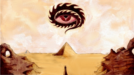 All seying eye. - Illuminati, Pilgrim, Desert, Eye, Egypt, Drawn