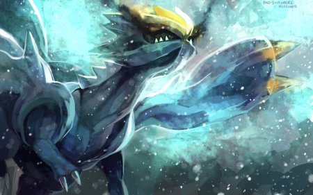 kyurem - snow, cool, dragon, pokemon