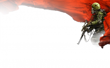 Soldier - soldier, sniper, flag, red