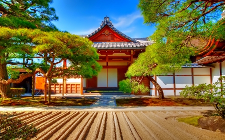 Pagoda - trees, japan, house, pagoda, photo