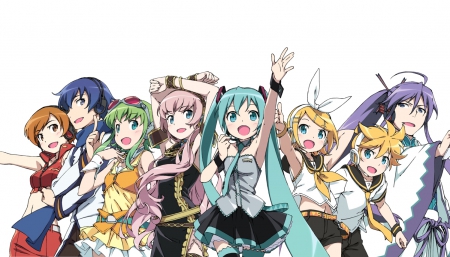 ~Vocaloid~ - gumi, vocaloid, anime, len and rin kagamine, megurine luka, friends, hatsune miku