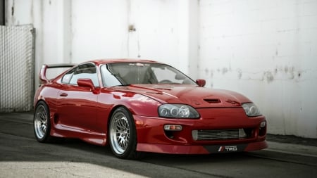 Toyota Supra - red, toyota, car, supra