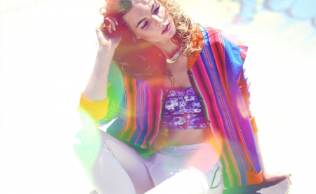 Happy Colors - wallpaper, model, beautiful, girl, art, photography, woman, colorful, fashion