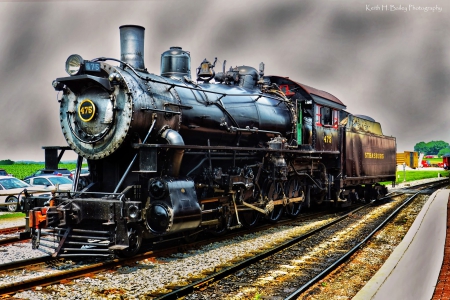 Steamtrain - railway, hdr, steam, locomotive