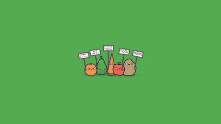 Vegetables - cg, cartoon, Vegetables, funny