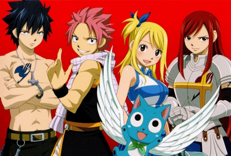 TEAM NATSU - team natsu, lucy, fairy tail, natsu