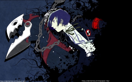 minato and thanotos - thanatos, cool, persona, gun