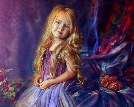 Pretty girl - artistic, pretty, blond, girl, child