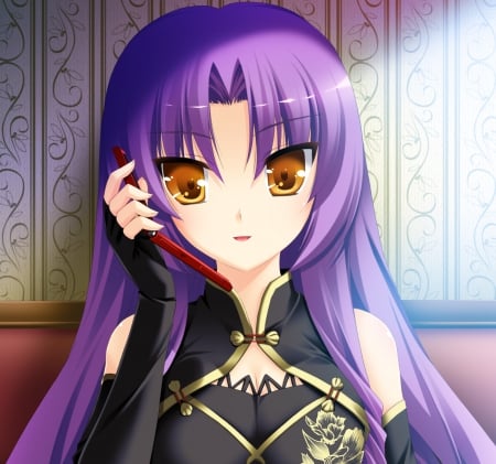 Mobile - pretty, anime, handphone, female, maiden, long hair, nice, purple hair, anime girl, mobile, beautiful, hot, girl, beauty, lovely, sweet, lady, digital, cute, phone, sexy