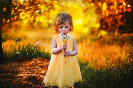 Littel girl - child, girl, cute, autumn