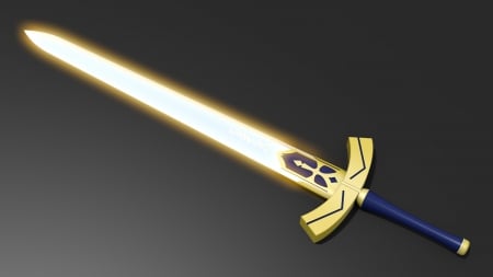 Caliburn - sword, beautiful, sparks, objects, light, blade, 3d, weapon, caliburn, glow, pretty, items, object, beauty, sweet, fate stay night, anime, hd, item, cg, nice, lovely, realistic