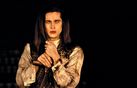 Brad Pitt as Louis - male, night, brad pitt, fantasy, louis, dark, man, actor, interview with the vampire