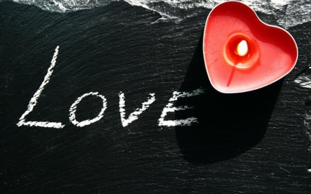 heart and candle - love, candle, abstract, photography, heart