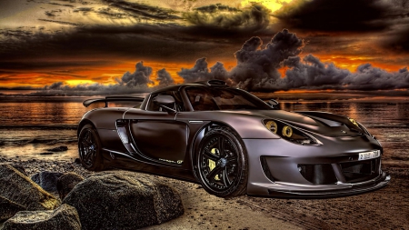 Porsche Mirage GT - cars, sunset, car, supercar, Porsche Mirage GT