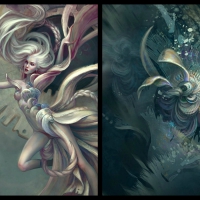 Fantasy girl collage