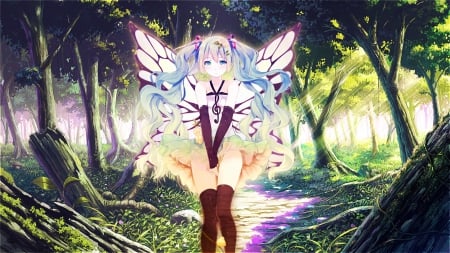 Fairy Miku - pretty, miku, wings, vocaloif, orginal, fairy, long hair