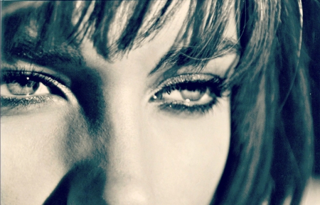 Irina Shayk - irina shayk, black, white, blue, woman, model, girl, eyes