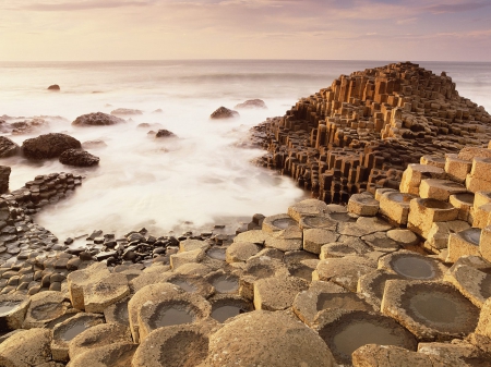 Giant's Causeway - water, ireland, causeway, rocks