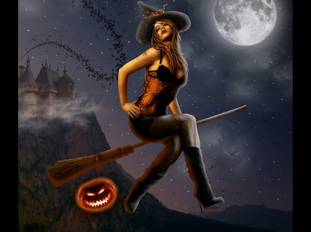 One Sexy Witch - halloween witch, hot witch, sexy witch, One Sexy Witch