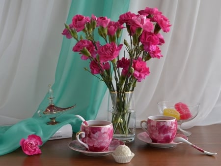 Still life - nature, flowers, stilllife, cup