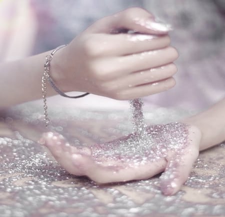 ♥Just a little Magic♥ - fairy dust, hands, fantasy, magic, lady, glitters, fairytales, softness