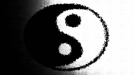 Yin Yang Duality - light and dark, yin yang release, shadow and light style, yin yang duality