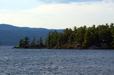 Shelving Rock Bay - vacation, adirondacks, new york, lake, scenic, trees, water, lake george