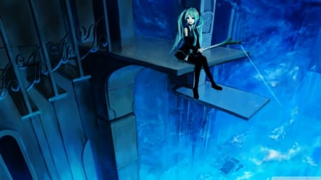 Hatsune Miku Fishing - Water, Anime, Hatsune Miku, Fishing