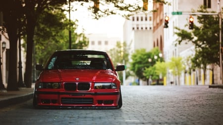 BMW - BMW, car, tire, red