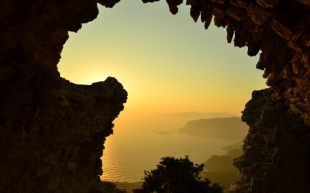 Cave - rock, water, nature, Cave