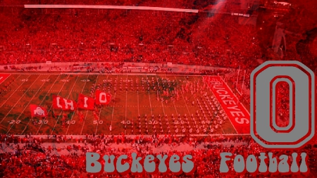 GRAY BLOCK O BUCKEYES FOOTBALL - FOOTBALL, BUCKEYES, STATE, OHIO