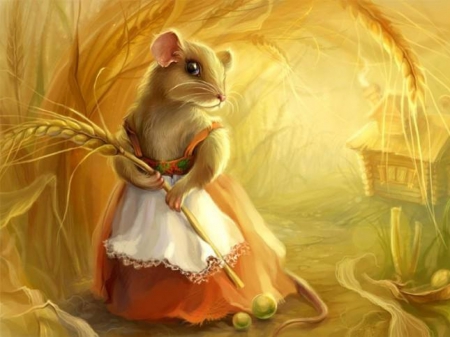 Missy Mouse - tail, wheat, frock, mouse, house, look, cute, dress