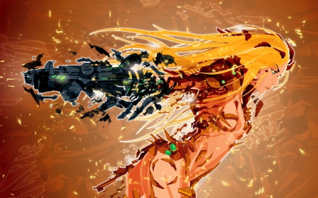 metroid samus - women, gun, art, abstract, metroid samus