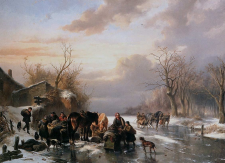 Winter - winter, painting, ice, christmas