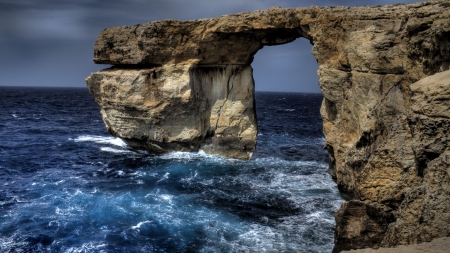 arched rocks in a wild coastline - arch, rough, sea, coast, rocks