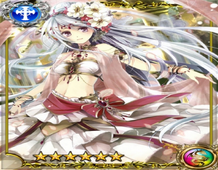 Celestial Maiden - cg, card, long hair, maiden, flowers, game, girl