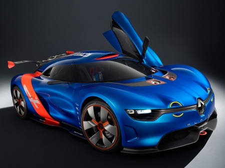 Renault Alpine - alpine, car, blue, modified, renault