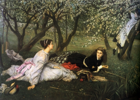 Spring - painting, victorian, spring, beautiful