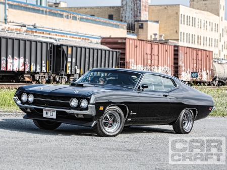 1970-Ford-Torino - classic, 1970, black, muscle