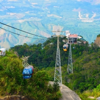 Sky Ride over Beautiful Landscape