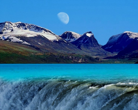 Waterfall in mountains