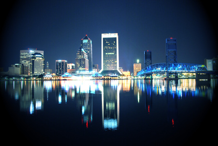 Jacksonville Skyline in Florida, USA - florida cities, jac, jacksonville, jax